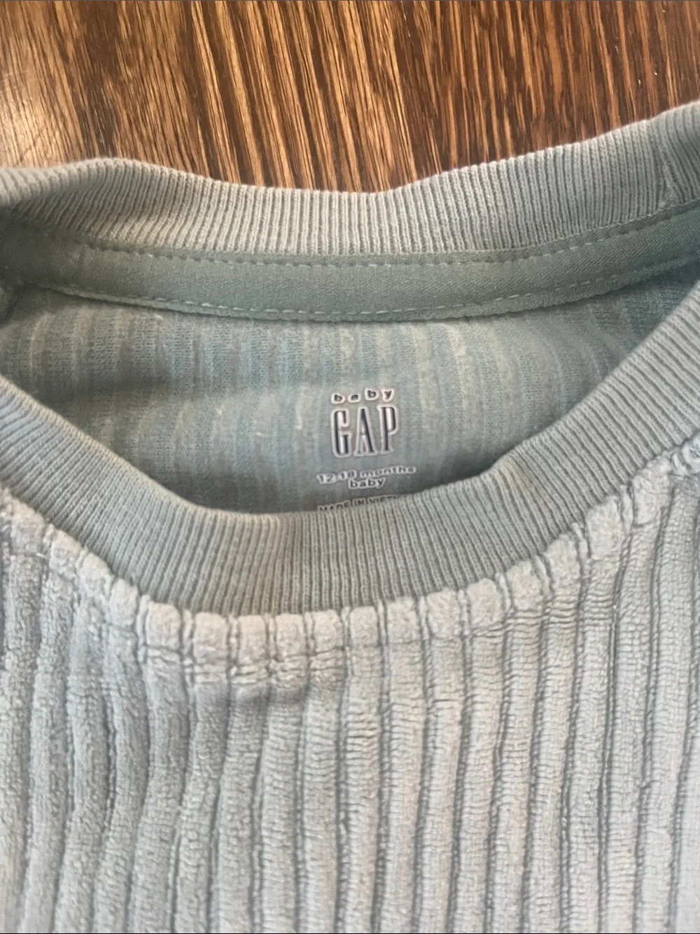 GAP Baby Pale Green Ribbed Set